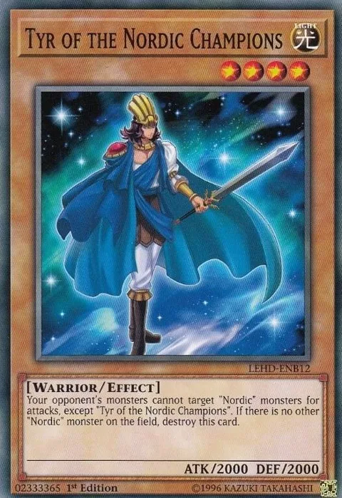Tyr of the Nordic Champions LEHD-ENB12 Yu-Gi-Oh card from Legendary Hero Decks