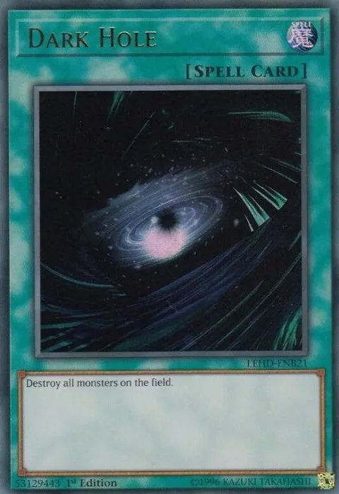 Dark Hole Ultra Rare LEHD-ENB21 Yu-Gi-Oh card from Legendary Hero Decks