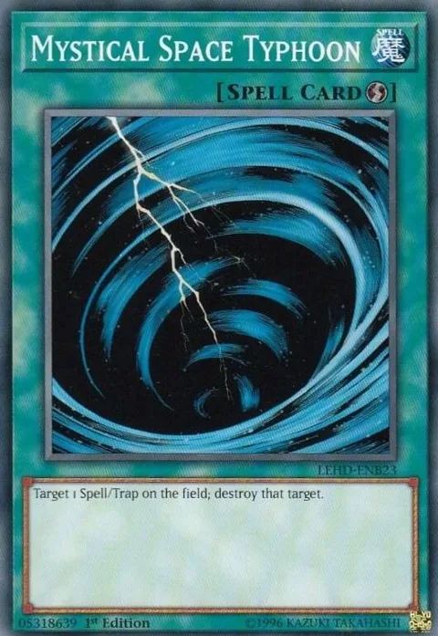 Mystical Space Typhoon LEHD-ENB23 Yu-Gi-Oh card from Legendary Hero Decks