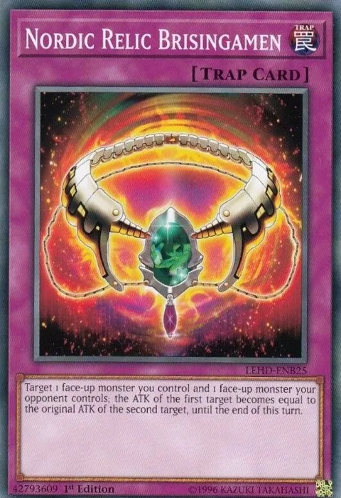 Nordic Relic Brisingamen LEHD-ENB25 Yu-Gi-Oh card from Legendary Hero Decks