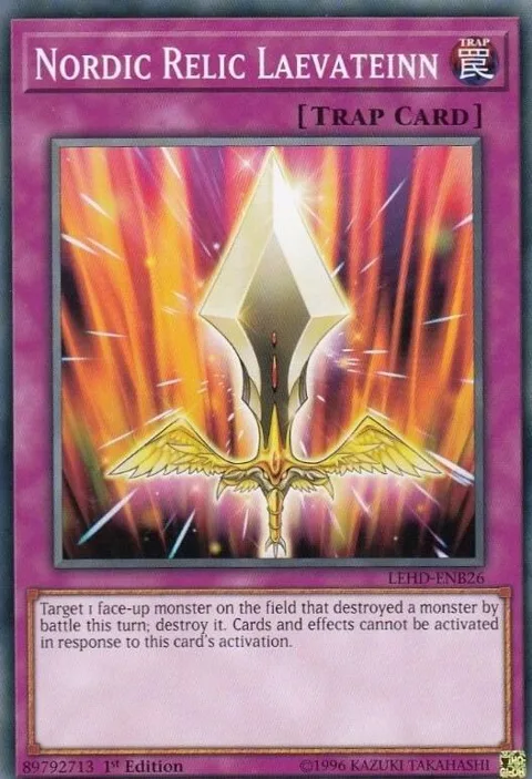 Nordic Relic Laevateinn LEHD-ENB26 Yu-Gi-Oh card from Legendary Hero Decks