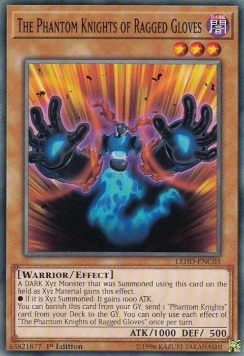The Phantom Knights of Ragged Gloves LEHD-ENC03 Yu-Gi-Oh card from Legendary Hero Decks