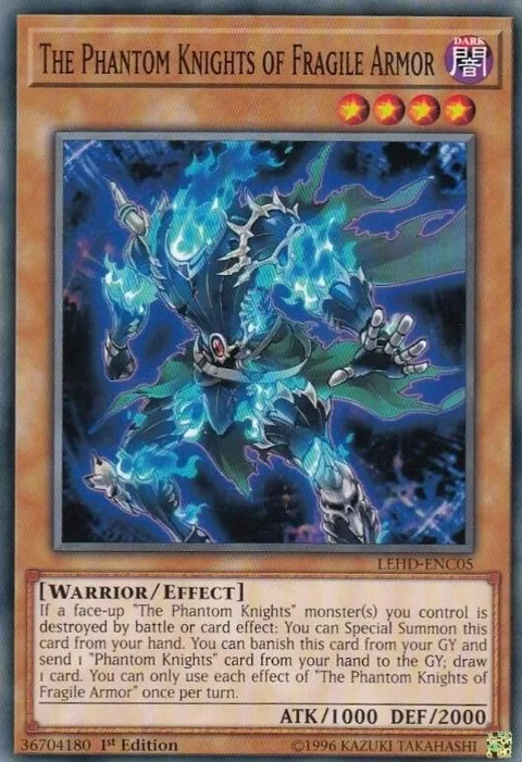The Phantom Knights of Fragile Armor LEHD-ENC05 Yu-Gi-Oh card from Legendary Hero Decks