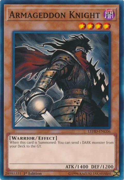 Armageddon Knight LEHD-ENC06 Yu-Gi-Oh card from Legendary Hero Decks