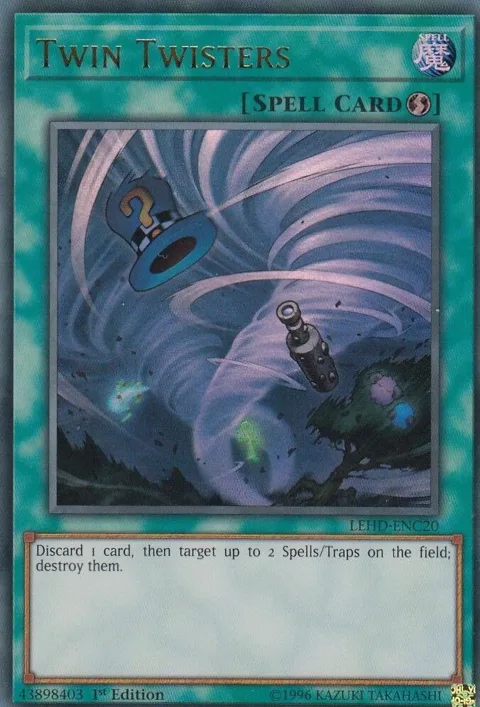 Twin Twisters LEHD-ENC20 Yu-Gi-Oh card from Legendary Hero Decks