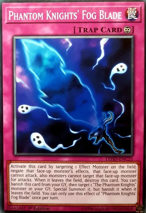 Phantom Knights' Fog Blade LEHD-ENC21 Yu-Gi-Oh card from Legendary Hero Decks