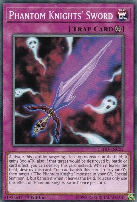 Phantom Knights' Sword LEHD-ENC22 Yu-Gi-Oh card from Legendary Hero Decks