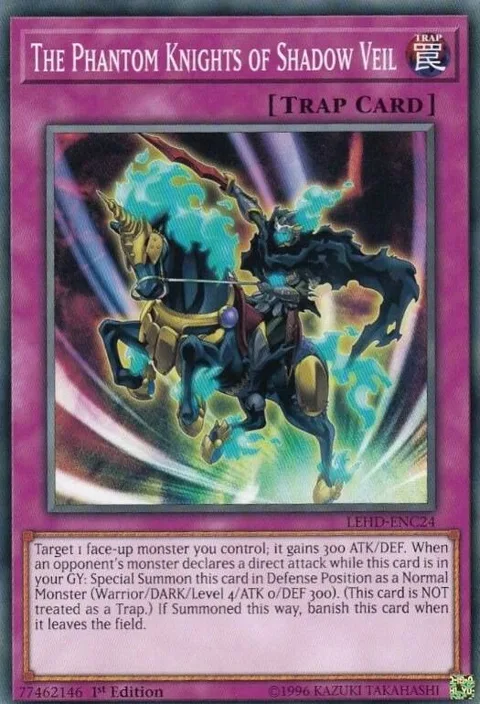 The Phantom Knights of Shadow Veil LEHD-ENC24 Yu-Gi-Oh card from Legendary Hero Decks