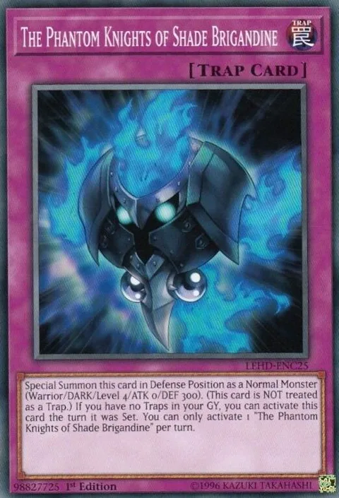 The Phantom Knights of Shade Brigandine LEHD-ENC25 Yu-Gi-Oh card from Legendary Hero Decks