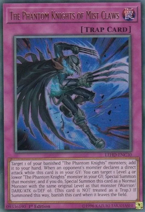 The Phantom Knights of Mist Claws LEHD-ENC30 Yu-Gi-Oh card from Legendary Hero Decks