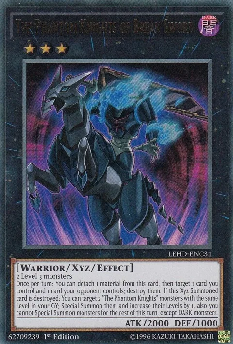 The Phantom Knights of Break Sword LEHD-ENC31 Yu-Gi-Oh card from Legendary Hero Decks