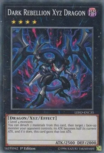 Dark Rebellion Xyz Dragon LEHD-ENC33 Yu-Gi-Oh card from Legendary Hero Decks