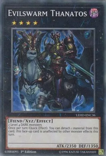 Evilswarm Thanatos LEHD-ENC36 Yu-Gi-Oh card from Legendary Hero Decks