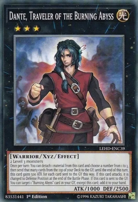 Dante, Traveler of the Burning Abyss LEHD-ENC39 Yu-Gi-Oh card from Legendary Hero Decks