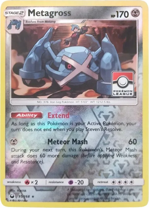Metagross - 95/168 Pokemon League #095/168 Reverse Holofoil Pokémon card from League & Championship Cards