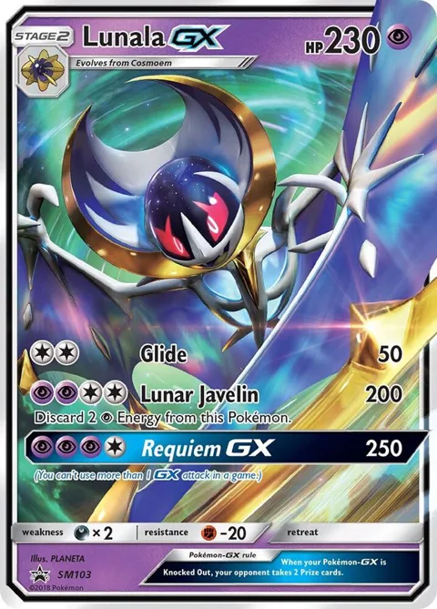Lunala GX #SM103 Holofoil Pokémon card from SM Promos