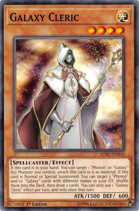 Galaxy Cleric SOFU-EN010 Unlimited Yu-Gi-Oh card from Soul Fusion