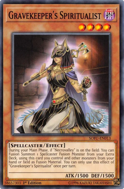 Gravekeeper's Spiritualist SOFU-EN013 Unlimited Yu-Gi-Oh card from Soul Fusion