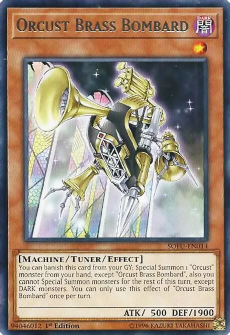 Orcust Brass Bombard SOFU-EN014 Unlimited Yu-Gi-Oh card from Soul Fusion