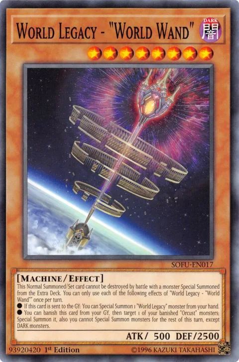 World Legacy - "World Wand" SOFU-EN017 Unlimited Yu-Gi-Oh card from Soul Fusion