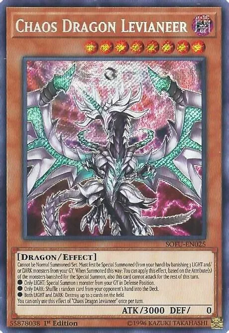 Chaos Dragon Levianeer SOFU-EN025 Unlimited Yu-Gi-Oh card from Soul Fusion
