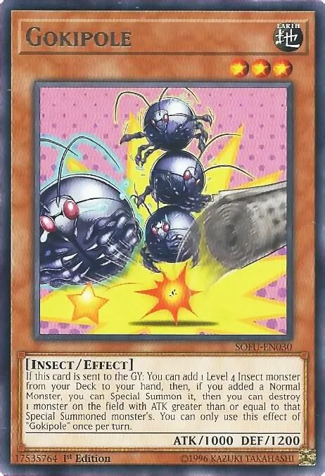 Gokipole SOFU-EN030 1st Edition Yu-Gi-Oh card from Soul Fusion