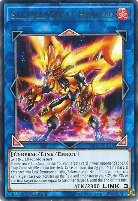 Salamangreat Heatleo SOFU-EN040 1st Edition Yu-Gi-Oh card from Soul Fusion
