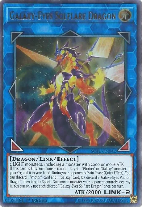 Galaxy-Eyes Solflare Dragon SOFU-EN042 Unlimited Yu-Gi-Oh card from Soul Fusion