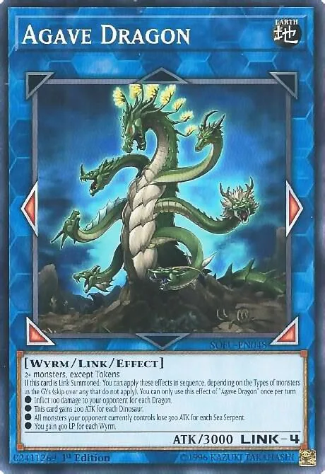Agave Dragon SOFU-EN048 1st Edition Yu-Gi-Oh card from Soul Fusion