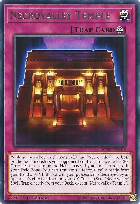 Necrovalley Temple SOFU-EN068 1st Edition Yu-Gi-Oh card from Soul Fusion