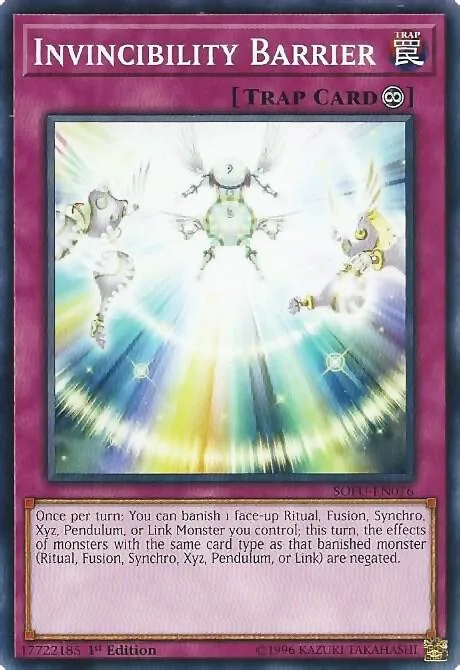 Invincibility Barrier SOFU-EN076 Unlimited Yu-Gi-Oh card from Soul Fusion