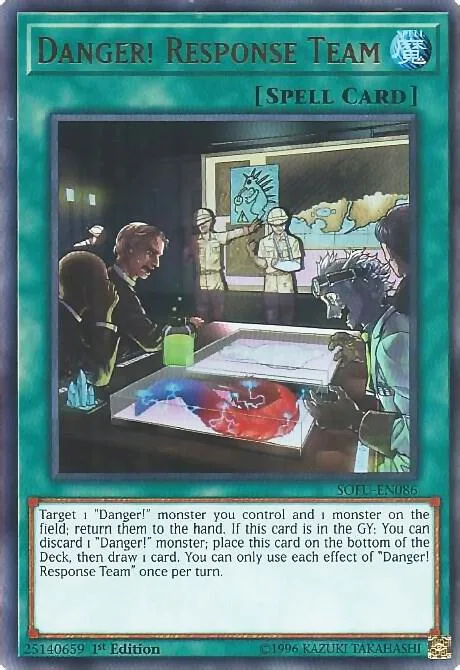 Danger! Response Team SOFU-EN086 1st Edition Yu-Gi-Oh card from Soul Fusion