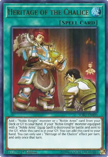 Heritage of the Chalice SOFU-EN090 Unlimited Yu-Gi-Oh card from Soul Fusion