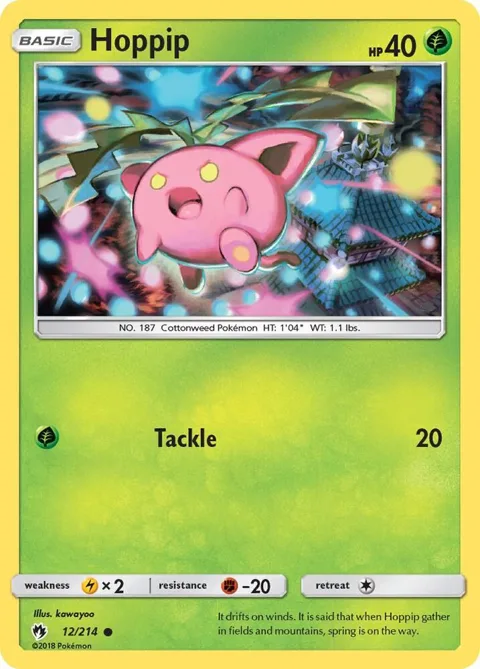 Hoppip 12 #12/214 Pokémon card from SM - Lost Thunder