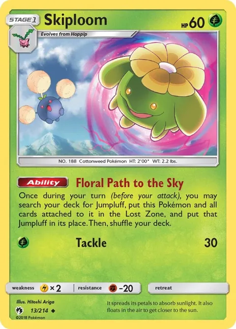 Skiploom #13/214 Pokémon card from SM - Lost Thunder