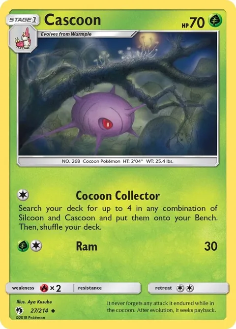 Cascoon #27/214 Pokémon card from SM - Lost Thunder