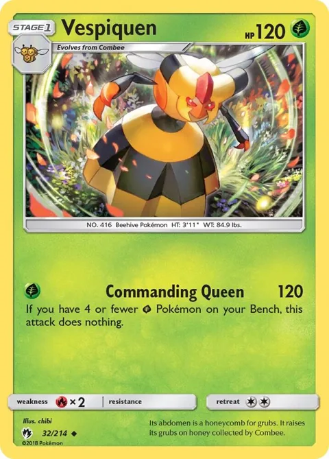 Vespiquen #32/214 Reverse Holofoil Pokémon card from SM - Lost Thunder