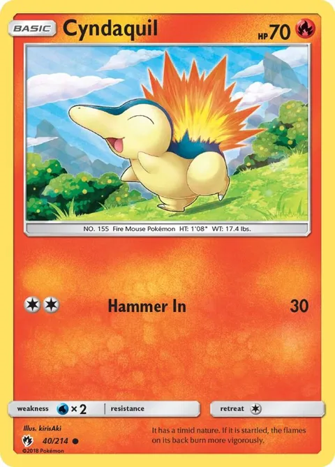 Cyndaquil 40 #40/214 Pokémon card from SM - Lost Thunder