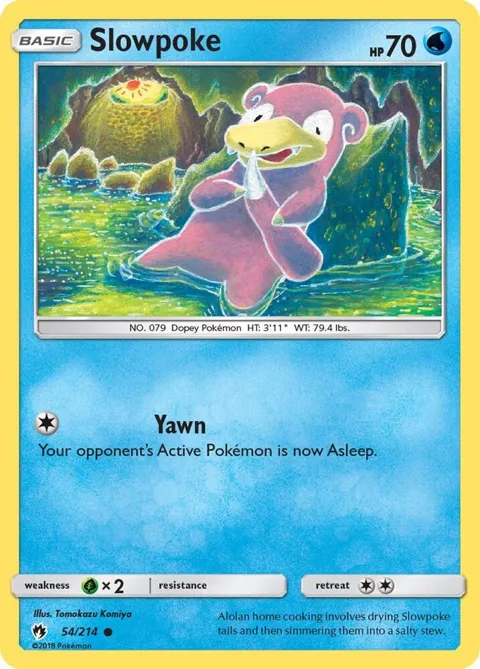 Slowpoke #54/214 Pokémon card from SM - Lost Thunder