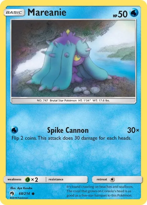 Mareanie 68 #68/214 Pokémon card from SM - Lost Thunder