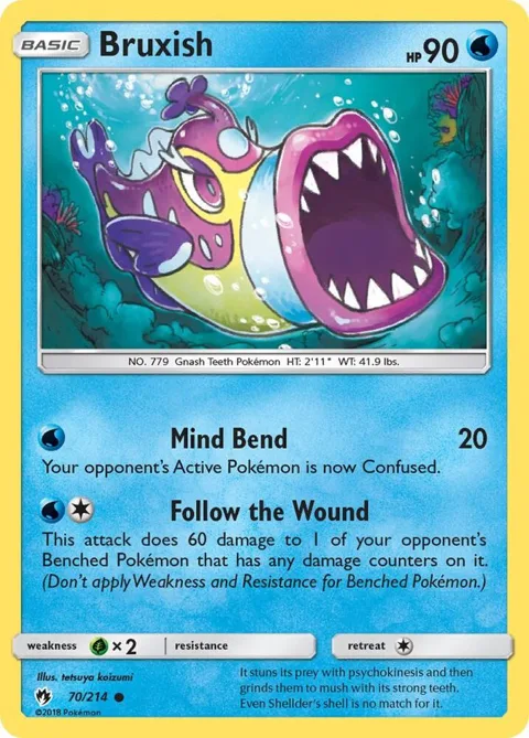 Bruxish #70/214 Pokémon card from SM - Lost Thunder