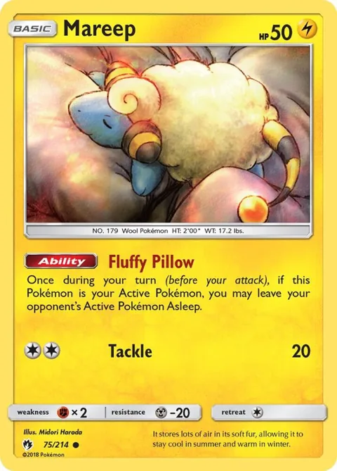 Mareep 75 #75/214 Pokémon card from SM - Lost Thunder