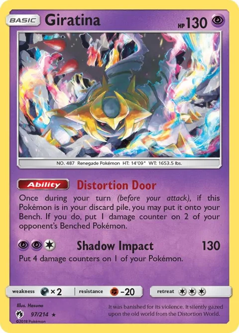 Giratina #97/214 Reverse Holofoil Pokémon card from SM - Lost Thunder