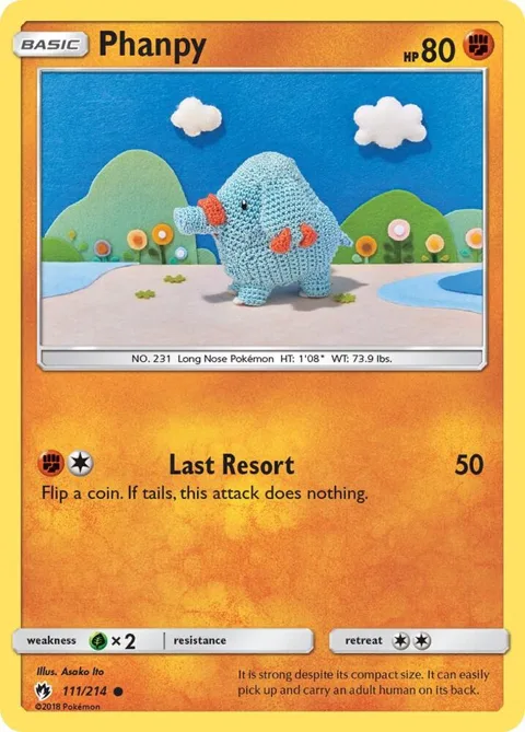 Phanpy #111/214 Pokémon card from SM - Lost Thunder