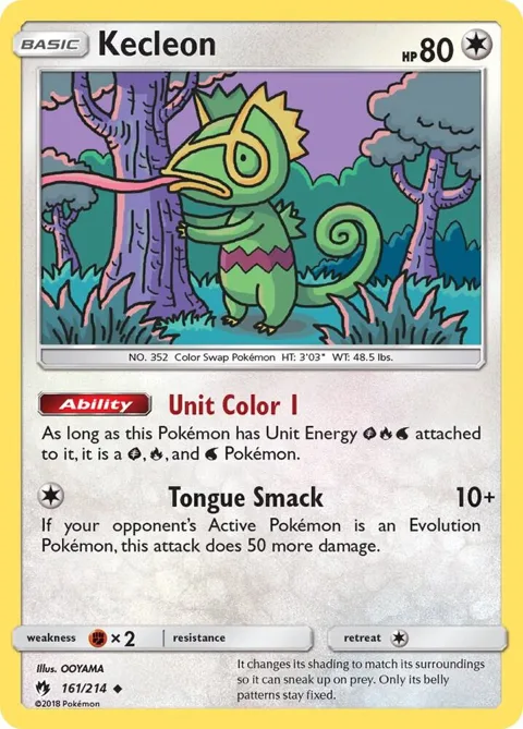 Kecleon 161 #161/214 Pokémon card from SM - Lost Thunder