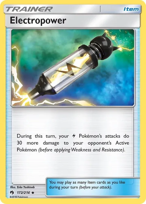 Electropower #172/214 Pokémon card from SM - Lost Thunder