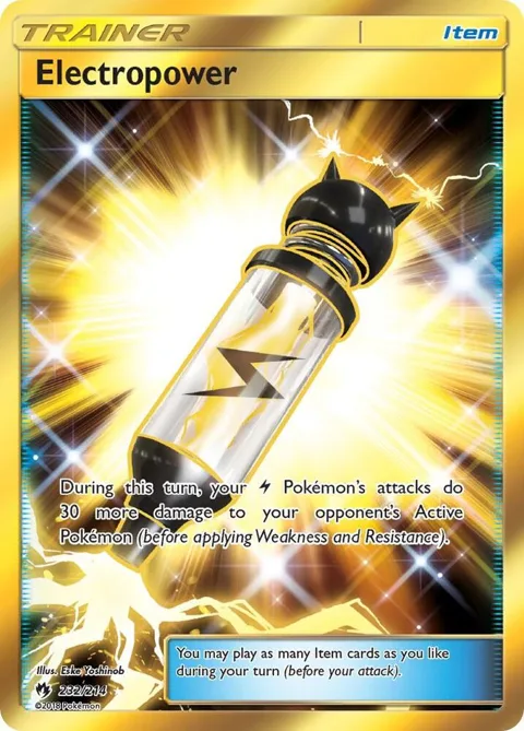 Electropower Secret Rare #232/214 Holofoil Pokémon card from SM - Lost Thunder