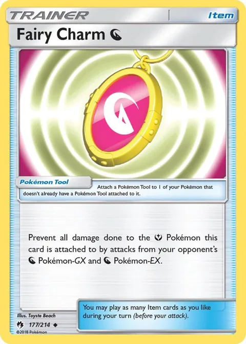 Fairy Charm O #177/214 Reverse Holofoil Pokémon card from SM - Lost Thunder