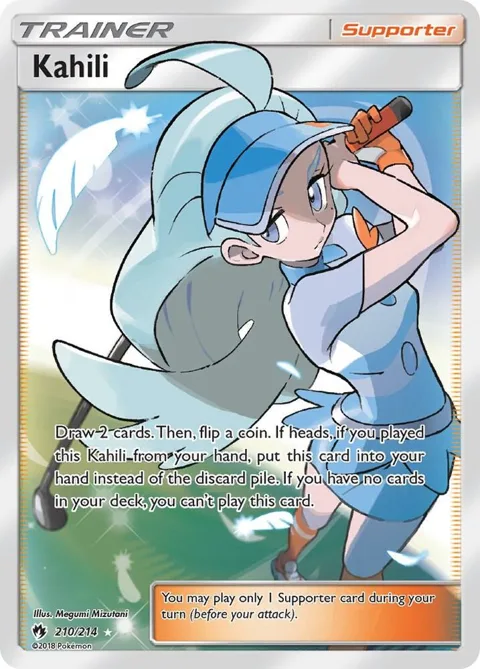 Kahili Full Art #210/214 Holofoil Pokémon card from SM - Lost Thunder