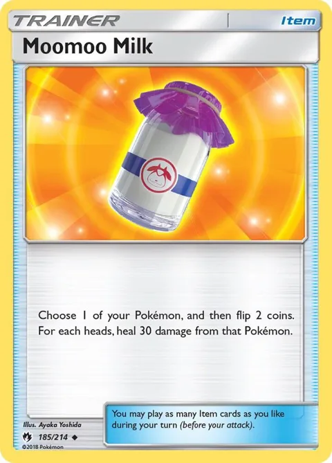 Moomoo Milk #185/214 Pokémon card from SM - Lost Thunder